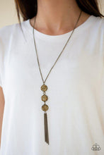 Load image into Gallery viewer, "TRIPLE SHIMMER" BRASS NECKLACE