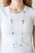 Load image into Gallery viewer, Pacific Piers Multi Blue Brown Green Bead Necklace