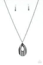 Load image into Gallery viewer, Stop, TEARDROP, and Roll - Black Necklace