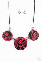 Load image into Gallery viewer, Viper Pit - Pink Necklace &amp; Earrings Set
