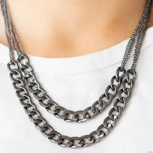 Load image into Gallery viewer, URBAN CULTURE - BLACK NECKLACE &amp; EARRINGS SET
