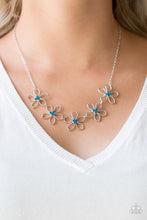 Load image into Gallery viewer, Hoppin Hibiscus - Blue Necklace &amp; Earrings Set
