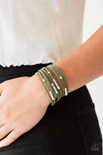 Load image into Gallery viewer, Back To BACKPACKER Green Wrap Bracelet
