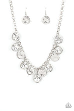 Load image into Gallery viewer, Spot On Sparkle - White Necklace &amp; Earrings Set
