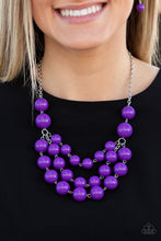 Load image into Gallery viewer, Miss Pop-YOU-larity Purple Layered Necklace and Earring Set

