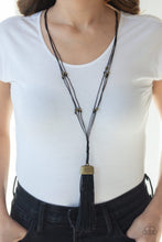 Load image into Gallery viewer, Brush It Off - Brass Necklace &amp; Earrings Set
