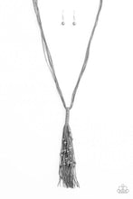 Load image into Gallery viewer, Hand-Knotted Knockout - Silver Necklace &amp; Earrings Set
