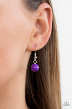 Load image into Gallery viewer, Miss Pop-YOU-larity Purple Layered Necklace and Earring Set

