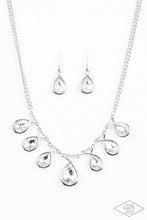 Load image into Gallery viewer, Love At FIERCE Sight - White Necklace &amp; Earrings Set
