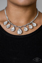 Load image into Gallery viewer, Love At FIERCE Sight - White Necklace &amp; Earrings Set
