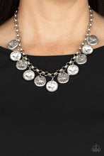 Load image into Gallery viewer, Spot On Sparkle - White Necklace &amp; Earrings Set
