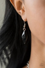 Load image into Gallery viewer, Venturous Vibes” Black Fringe Necklace &amp; Earrings Set
