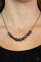 Load image into Gallery viewer, Space Glam Black Necklace &amp; Earrings Set
