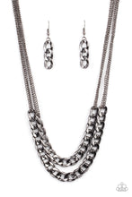 Load image into Gallery viewer, URBAN CULTURE - BLACK NECKLACE &amp; EARRINGS SET
