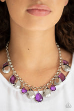 Load image into Gallery viewer, Clique bait purple necklace
