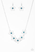 Load image into Gallery viewer, Hoppin Hibiscus - Blue Necklace &amp; Earrings Set

