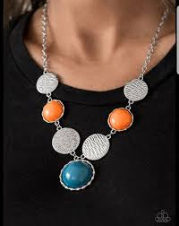 Bohemian Bombshell - Orange and Blue