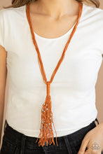 Load image into Gallery viewer, Hand-Knotted Knockout - Orange Necklace
