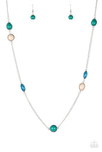Load image into Gallery viewer, Pacific Piers Multi Blue Brown Green Bead Necklace
