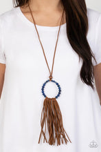 Load image into Gallery viewer, Namaste Mama - Blue Necklace
