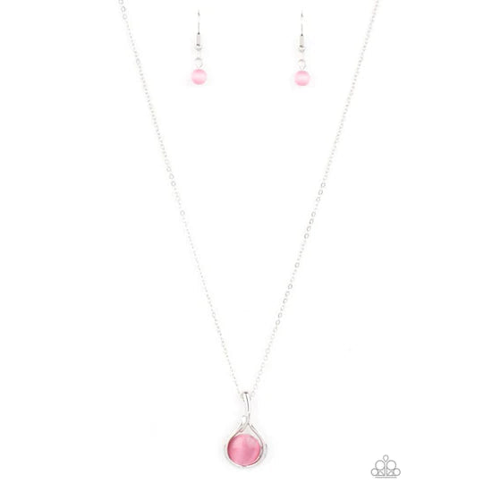 Fairy Lights - Pink Necklace