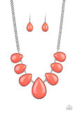 Load image into Gallery viewer, Drop Zone Orange Necklace -
