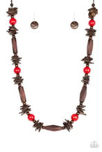 Load image into Gallery viewer, Cozumel Coast - Red Necklace -
