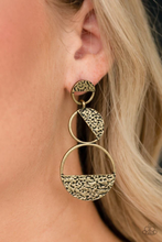 Load image into Gallery viewer, Triple Trifecta - Brass Earrings
