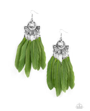 Load image into Gallery viewer, Plume Paradise Green Earring
