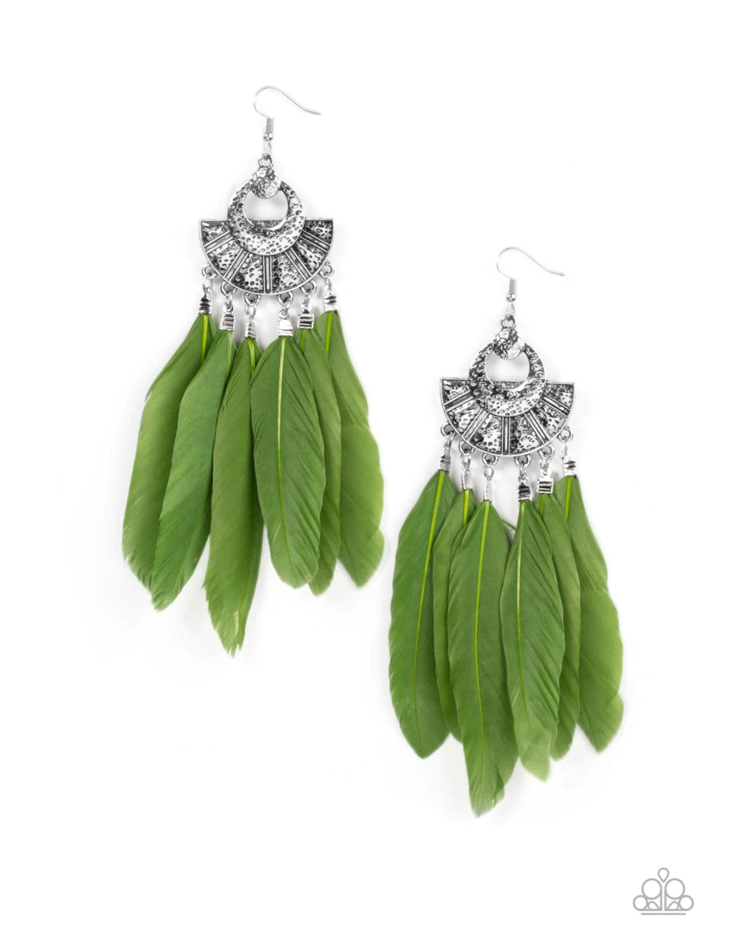 Plume Paradise Green Earring