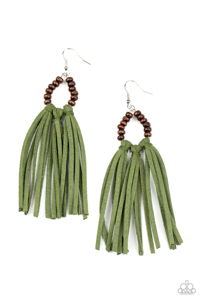 Easy To PerSUEDE - Green Earrings